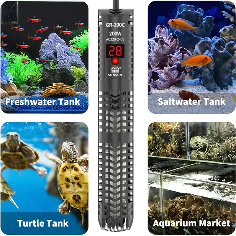 수족관 잠수형 히터 디지털 어항 히팅 로드 온도계 포함 - Marine Aquarium Heater 리뷰 및 가격