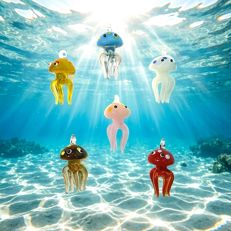 컬러 미니 유리 해파리 펜던트 귀여운 해양생물 장식 액 - Marine Aquarium & Regional Centre 리뷰 및 가격